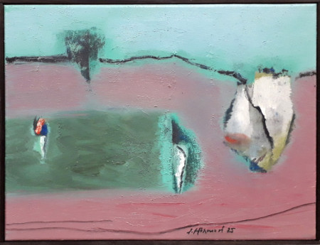 Vábení - olej,komb.tech. - 30 x 40 cm - 2025 - 12000,-Kč